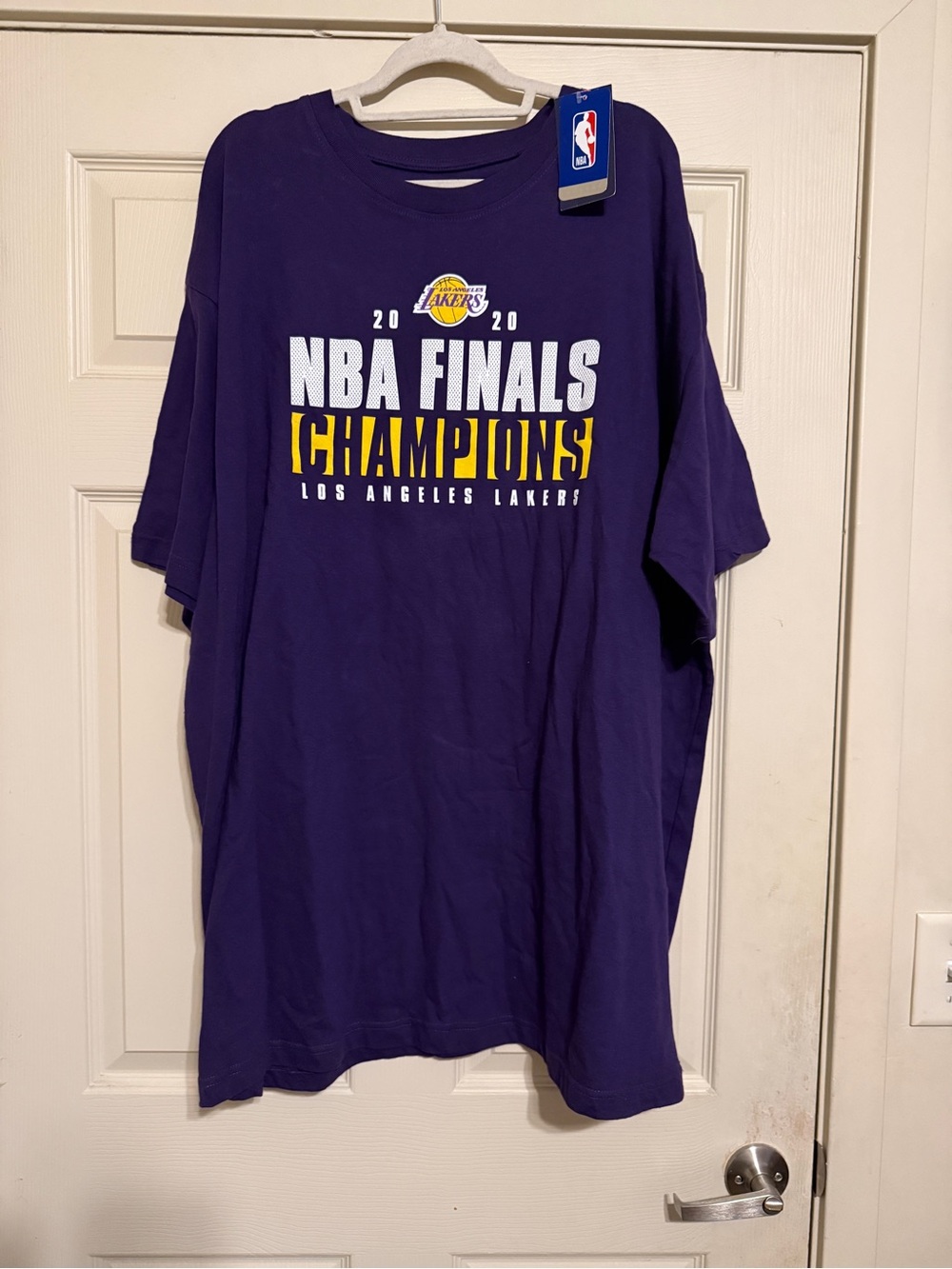 NWT Fanatics Los Angeles Lakers NBA Finals Champions 2020 Purple Tee Size 3XLT